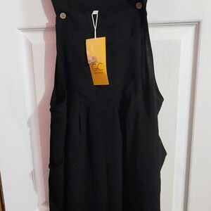Black Sleeveless Sundress with Pocket
